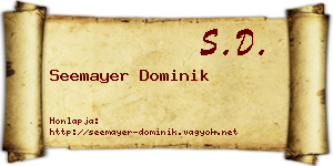Seemayer Dominik névjegykártya